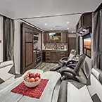 The 2815 available storage is unmatched in
this size travel trailer. May Show Optional Features. Features and Options Subject to Change Without Notice.