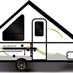 2022 Flagstaff Hard-Side Tent Camper Exterior Camp Side Profile May Show Optional Features. Features and Options Subject to Change Without Notice.