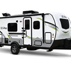 2022 Flagstaff E-Pro Travel Trailer Exterior Front 3/4 May Show Optional Features. Features and Options Subject to Change Without Notice.