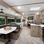Wildwood Heritage Glen HL Travel Trailer Interior (26BHHL) May Show Optional Features. Features and Options Subject to Change Without Notice.
