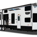 Salem Grand Villa Destination Trailer Exterior May Show Optional Features. Features and Options Subject to Change Without Notice.