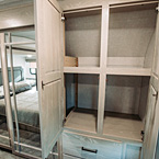Bedroom Storage May Show Optional Features. Features and Options Subject to Change Without Notice.