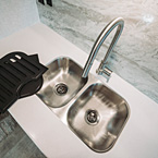 Residential Sink w/Covers May Show Optional Features. Features and Options Subject to Change Without Notice.