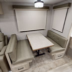 Dinette with storage May Show Optional Features. Features and Options Subject to Change Without Notice.