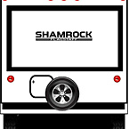 2022 Flagstaff Shamrock Travel Trailer Exterior Rear May Show Optional Features. Features and Options Subject to Change Without Notice.