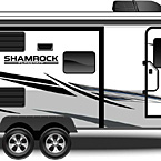 2022 Flagstaff Shamrock Travel Trailer Exterior Camp Side Profile May Show Optional Features. Features and Options Subject to Change Without Notice.