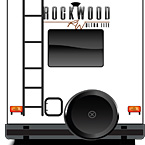 2022 Rockwood Ultra Lite Fifth Wheel Exterior Rear (Laminated White Fiberglass) May Show Optional Features. Features and Options Subject to Change Without Notice.