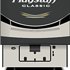 2022 Flagstaff Classic Fifth Wheel Exterior Front (Laminated Champagne Fiberglass) May Show Optional Features. Features and Options Subject to Change Without Notice.