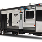 Salem Villa Destination Trailer Exterior May Show Optional Features. Features and Options Subject to Change Without Notice.