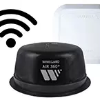 Winegard Air 360+ amplified omni antenna with Gateway 4G Wifi Capability can be used while in motion or parked. May Show Optional Features. Features and Options Subject to Change Without Notice.