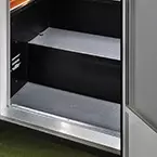 Sunseeker’s entry step is integrated into the  sidewall. No more slippery, or damaged power steps. (N/A MBS) May Show Optional Features. Features and Options Subject to Change Without Notice.