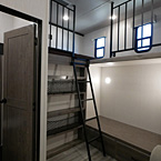Bunk  Room Loft Ladder May Show Optional Features. Features and Options Subject to Change Without Notice.