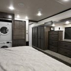 Bedroom storage with washer and dryer May Show Optional Features. Features and Options Subject to Change Without Notice.