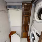 Rear bathroom washer and dryer May Show Optional Features. Features and Options Subject to Change Without Notice.