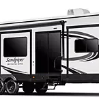 Sandpiper Destination Trailer Exterior May Show Optional Features. Features and Options Subject to Change Without Notice.