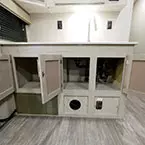 Three Cabinet Doors Below Sink Shown Open.
 May Show Optional Features. Features and Options Subject to Change Without Notice.