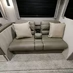 Sofa Shown in Latte Décor with Two Decorative Pillows and Two Cupholders in Arm Rest.
 May Show Optional Features. Features and Options Subject to Change Without Notice.