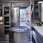 20 Cu. ft. residential stainless steel electric
refrigerator with ice maker and
dedicated inverter. May Show Optional Features. Features and Options Subject to Change Without Notice.