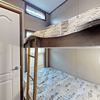 Bunk Room with Wardrobe May Show Optional Features. Features and Options Subject to Change Without Notice.