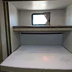 Bunkhouse Lower Sofa in Sleeping Position May Show Optional Features. Features and Options Subject to Change Without Notice.