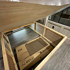 Underbed storage area shown open
 May Show Optional Features. Features and Options Subject to Change Without Notice.