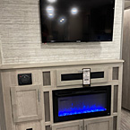 TV entertainment center with standard fireplace and storage cabinets
 May Show Optional Features. Features and Options Subject to Change Without Notice.