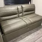 Jiffy sofa with easy access kickboard storage in living area May Show Optional Features. Features and Options Subject to Change Without Notice.