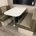 Dinette with thermofoil pedestal table May Show Optional Features. Features and Options Subject to Change Without Notice.
