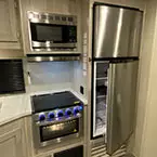 10 cu ft stainless steel refrigerator with door shown open May Show Optional Features. Features and Options Subject to Change Without Notice.