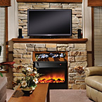 Electric fireplace with decorative mantle, the perfect centerpiece to the open concept floorplans. May Show Optional Features. Features and Options Subject to Change Without Notice.