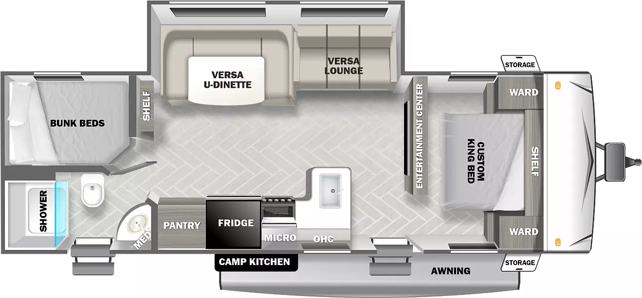 2025 Wildwood X-Lite Southwest T263BHXL Floorplan - Forest River RV