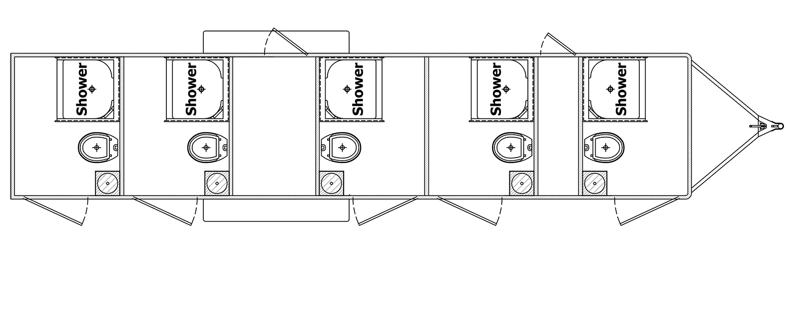 Century Series Century-V-Combo floorplan. The Century-V-Combo has  slide outs and one entry door.