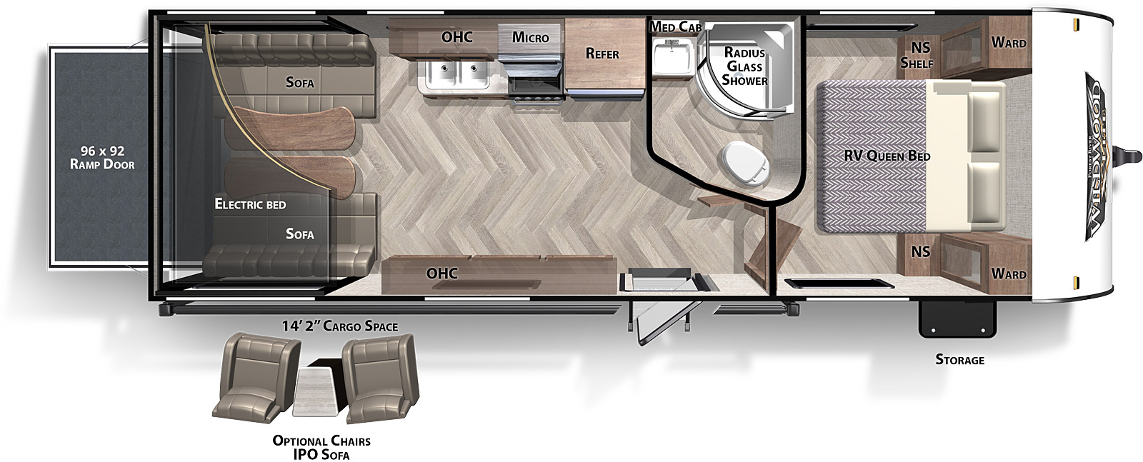 X-Lite Northwest 251SSXL floorplan. The 251SSXL has no slide outs and one entry door.
