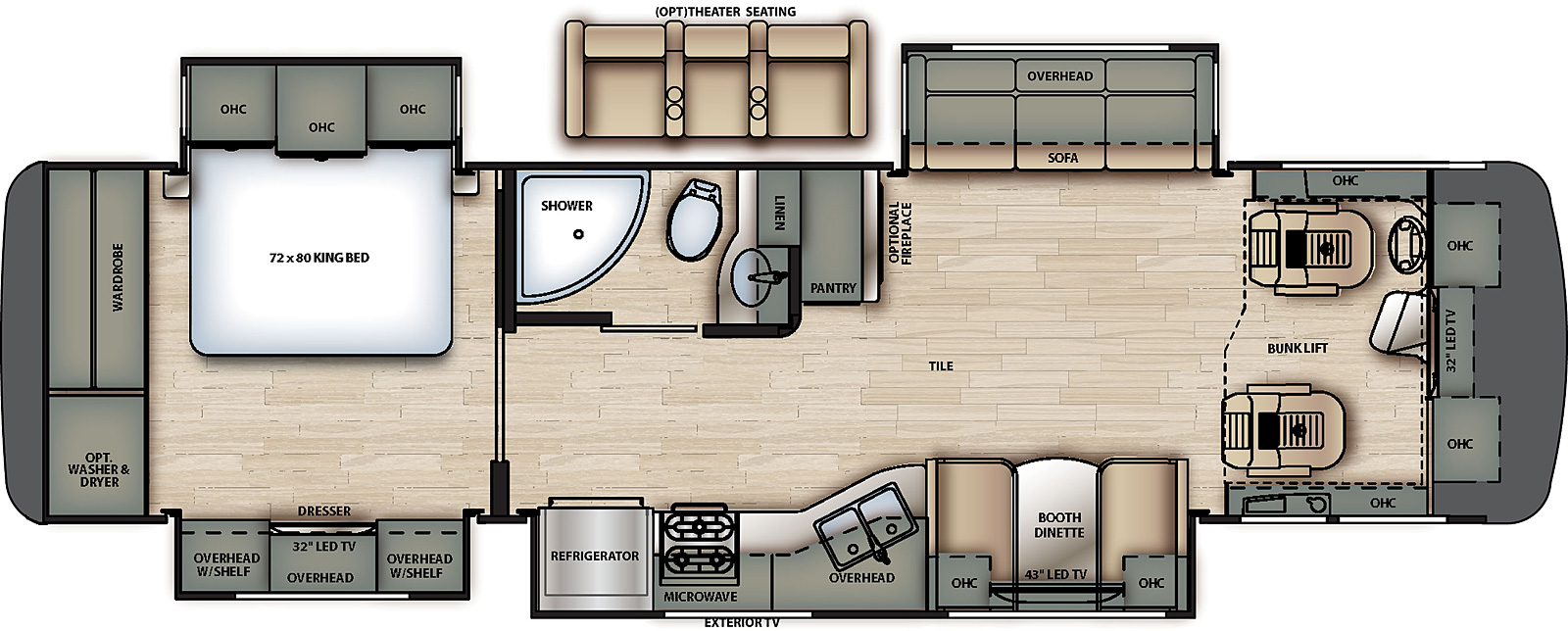 Berkshire 34QS RV floorplan