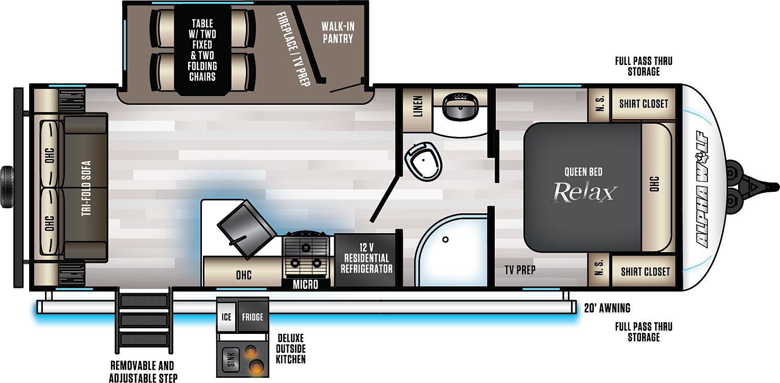 23RD-L Floorplan layout showing front bedroom