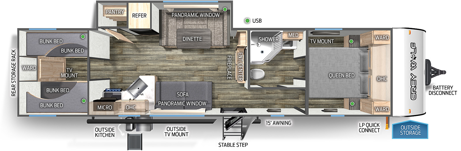 Cherokee Black Label 29BRBBL Floorplan