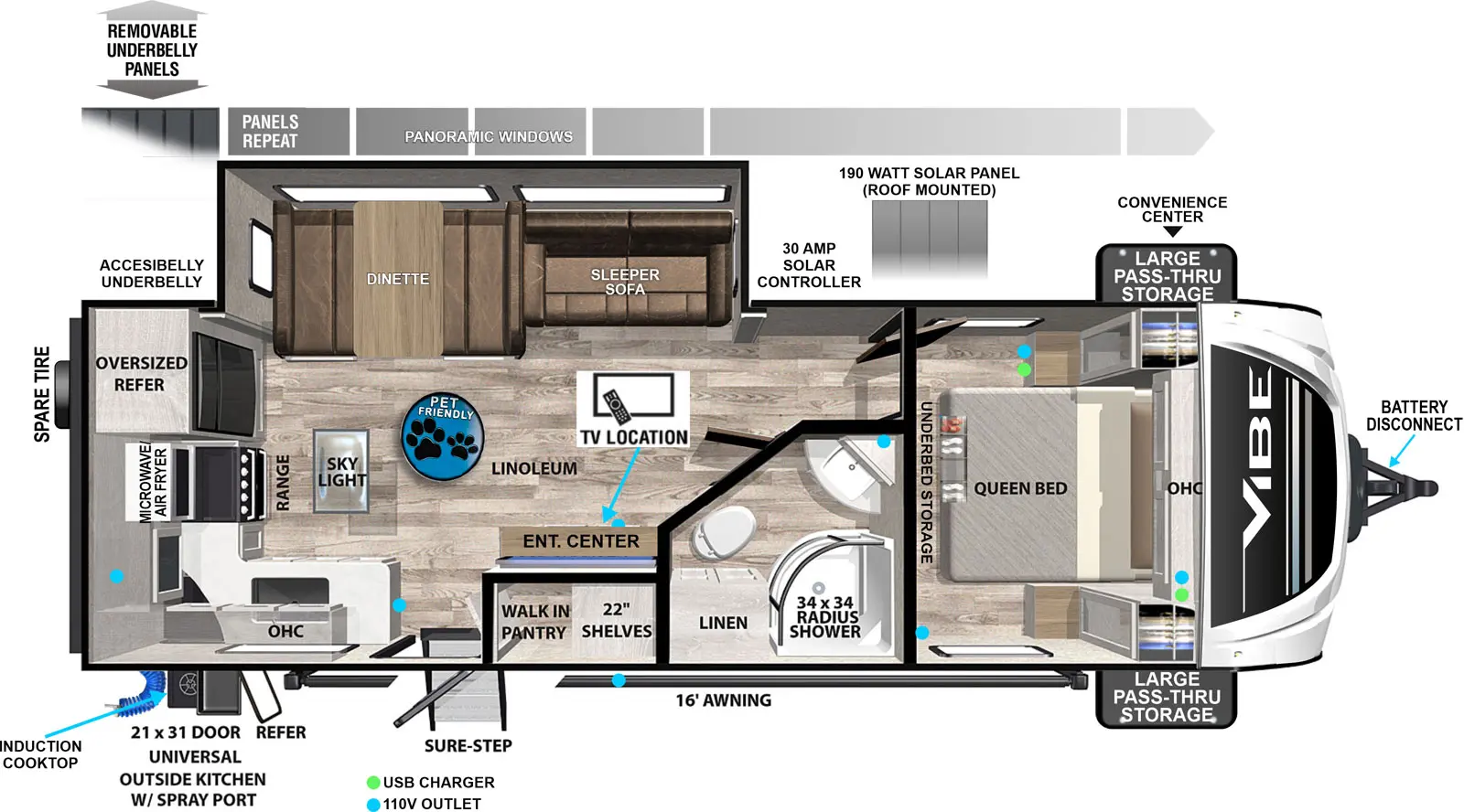 forest river vibe travel trailer floor plans