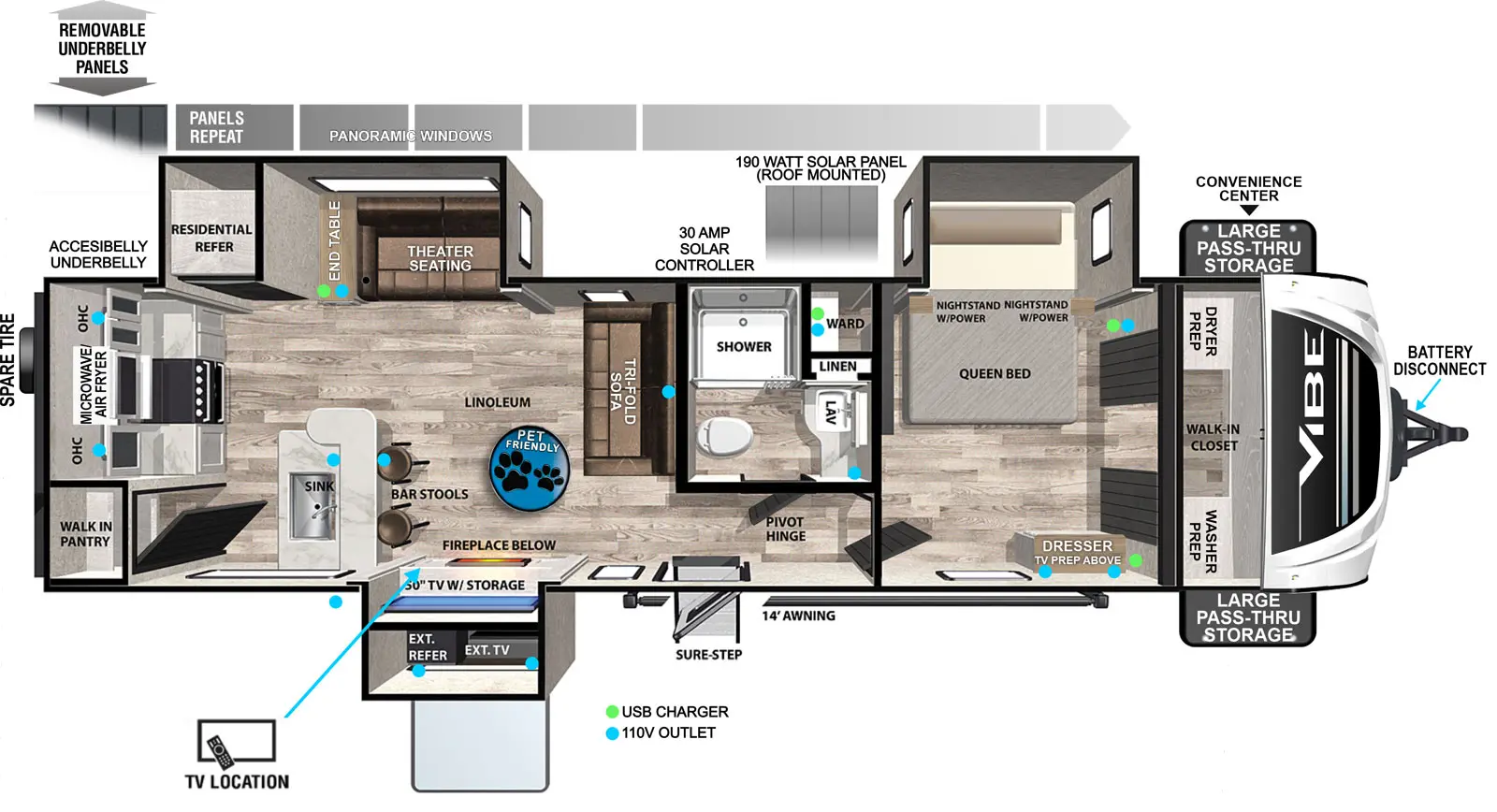 Vibe Floorplans Forest River RV