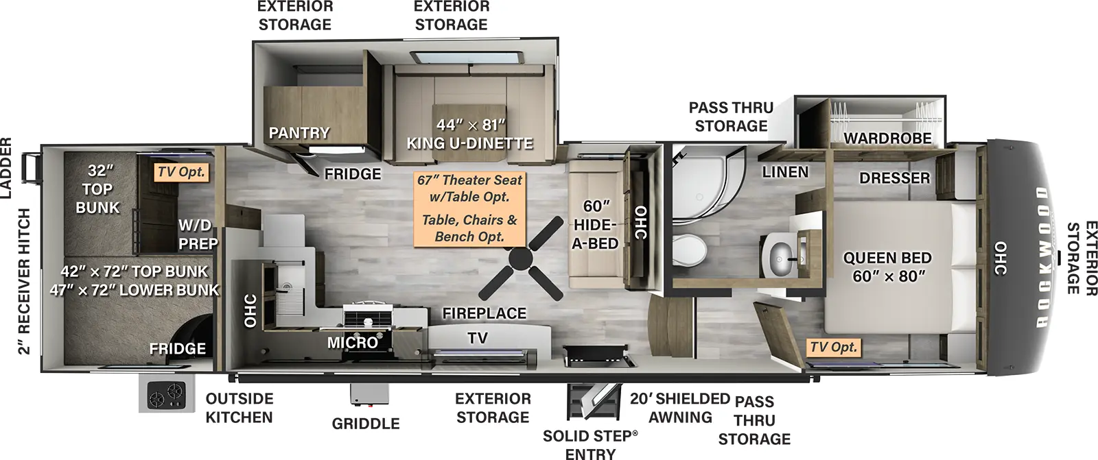 Rockwood Signature Fifth Wheels Floorplans - Forest River RV