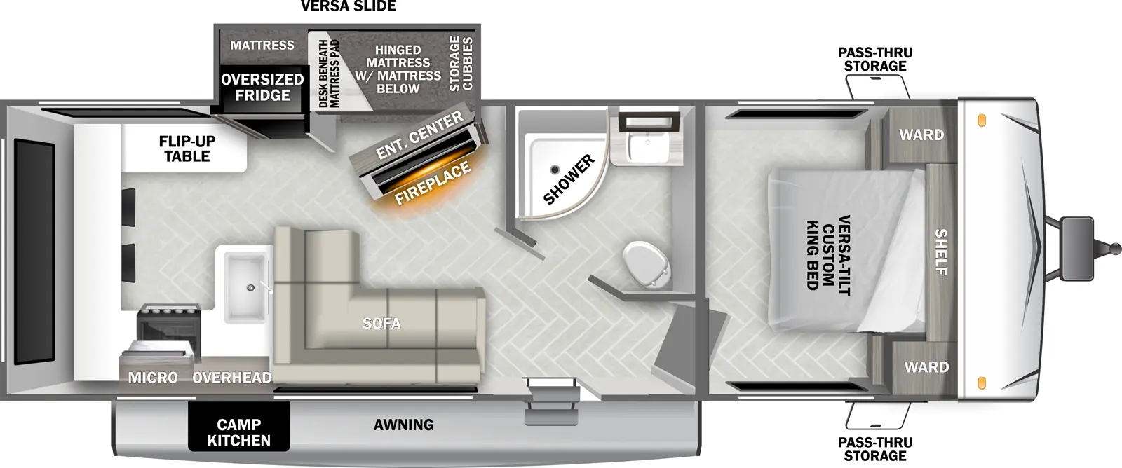 Salem Southwest T24VIEW Floorplan - Forest River RV