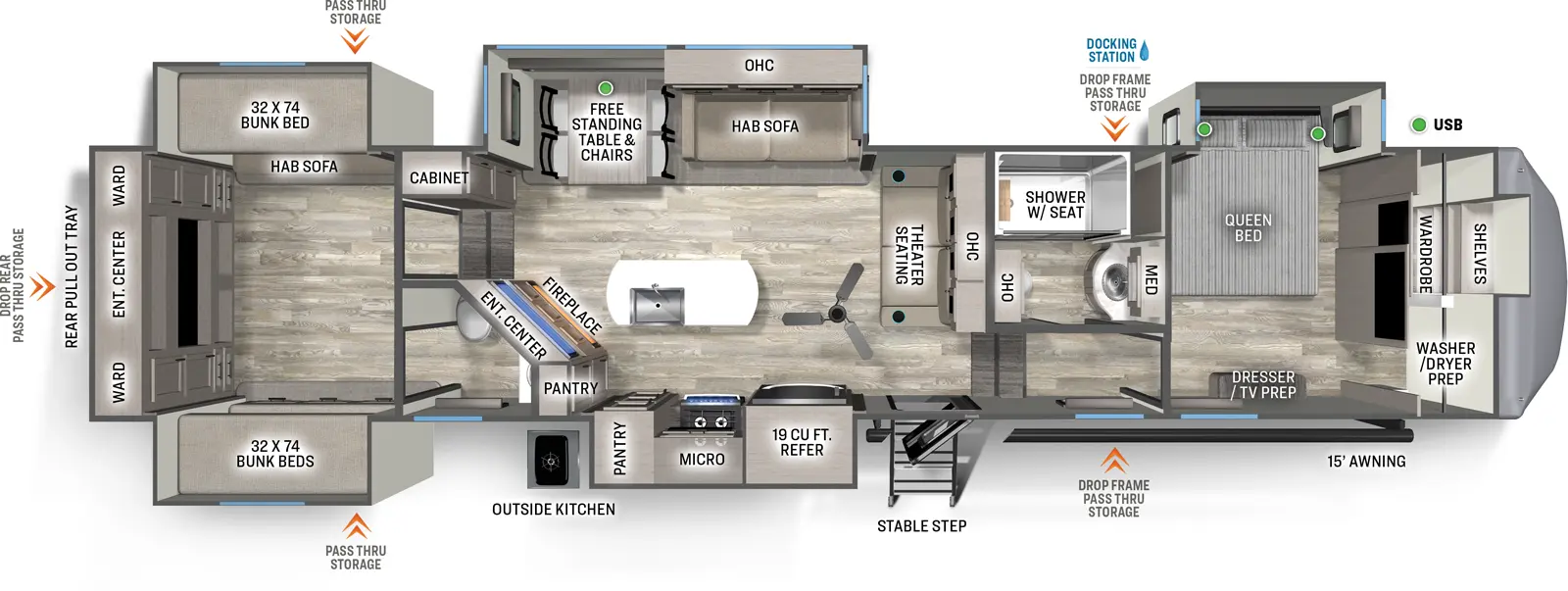 Sierra Luxury Fifth Wheels 388BHRD - Forest River RV