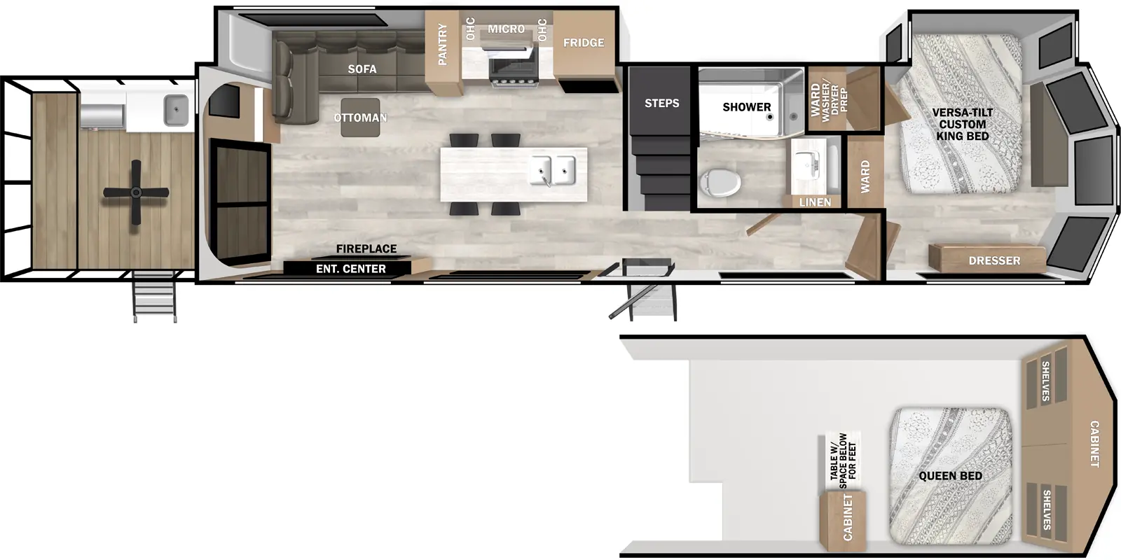 Salem 42VERANDA | Salem Floorplan - Forest River RV