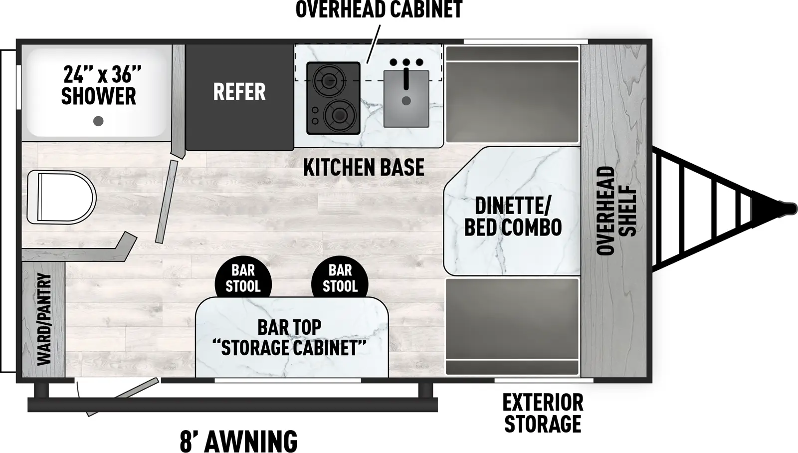 Viking 14R | Viking Floorplan - Forest River RV