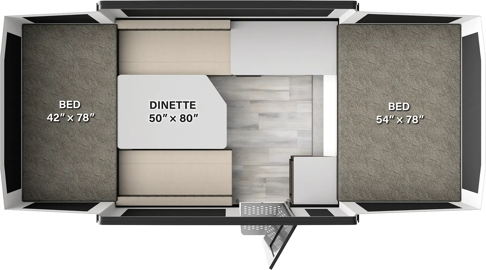 The Flagstaff Tent F141OTG floorplan features include: 